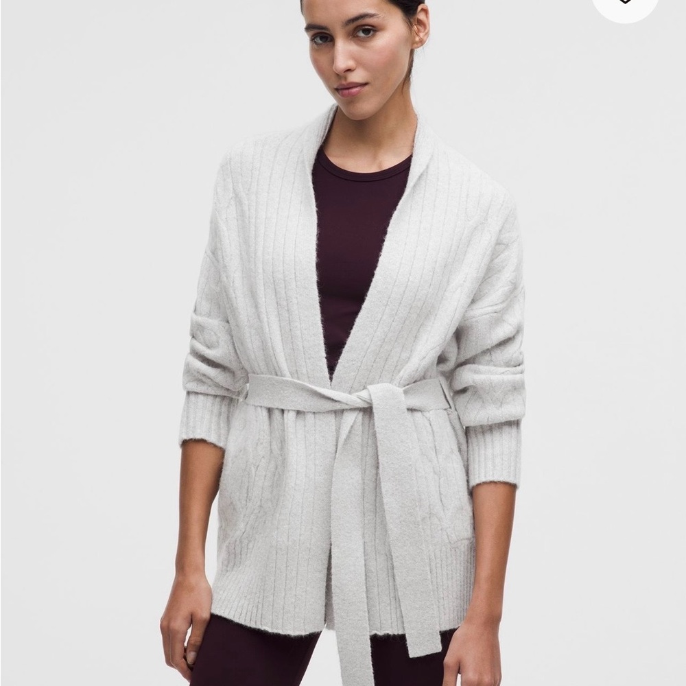 Lululemon Alpaca Knit Belted Cardigan